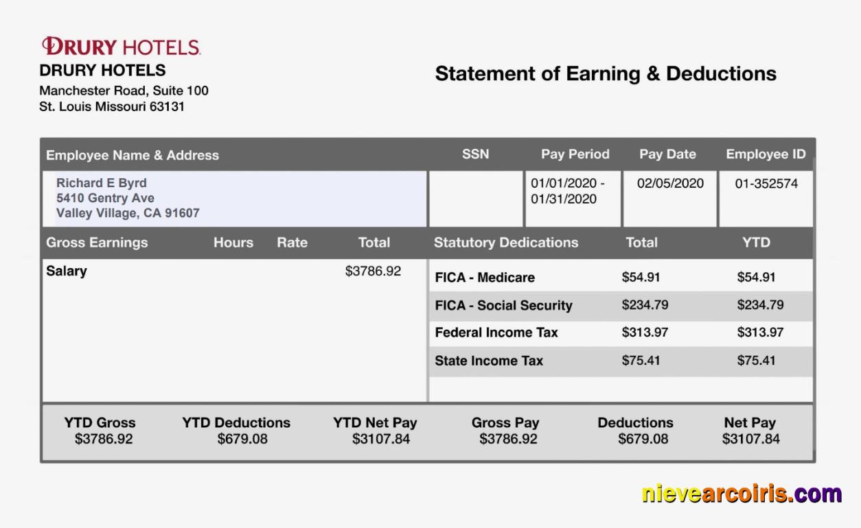 DRURY HOTELS EARNING STATMENT